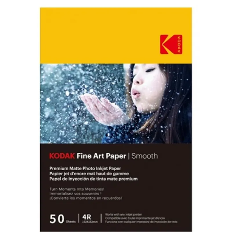 KODAK KO-9891093 Fine Art hârtie foto Smooth 10x15cm (50 lap) Ofertă limitată