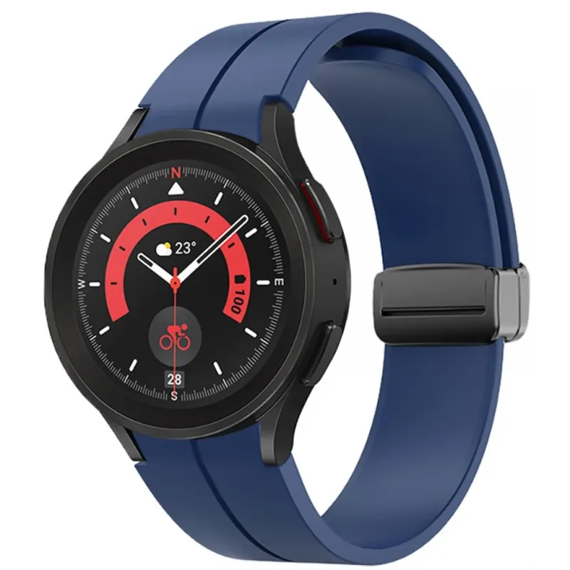CELLECT Samsung Watch 4/5 magnetic silicon curea de ceas 20mm albastru închis Ofertă exclusivă