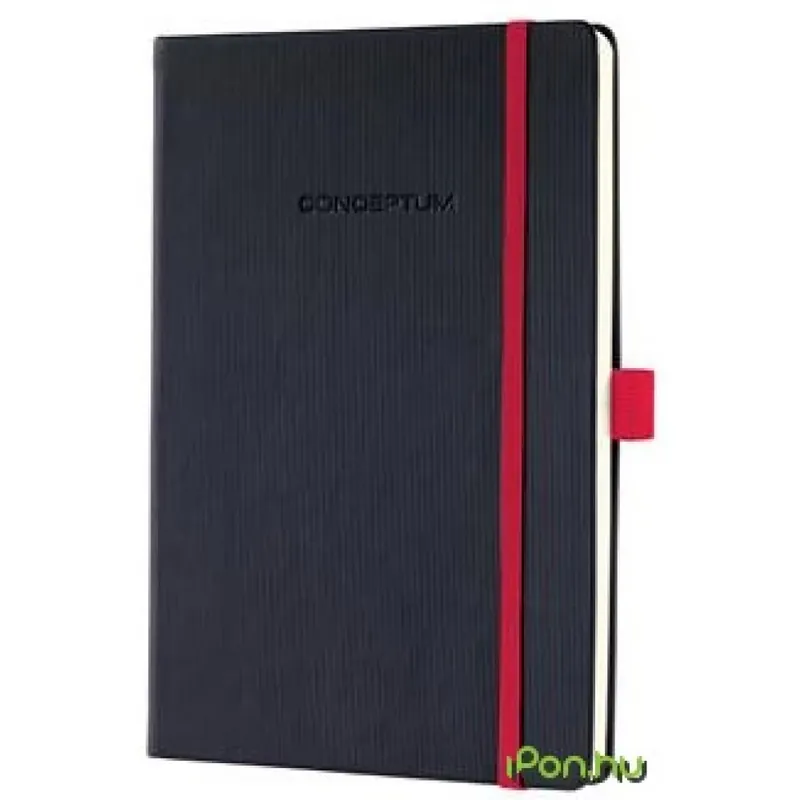 Plată sigură SIGEL Caiet exclusiv A5 cu pătrăţele 194 pagină Hardcover Conceptum Red Edition negru-roșu