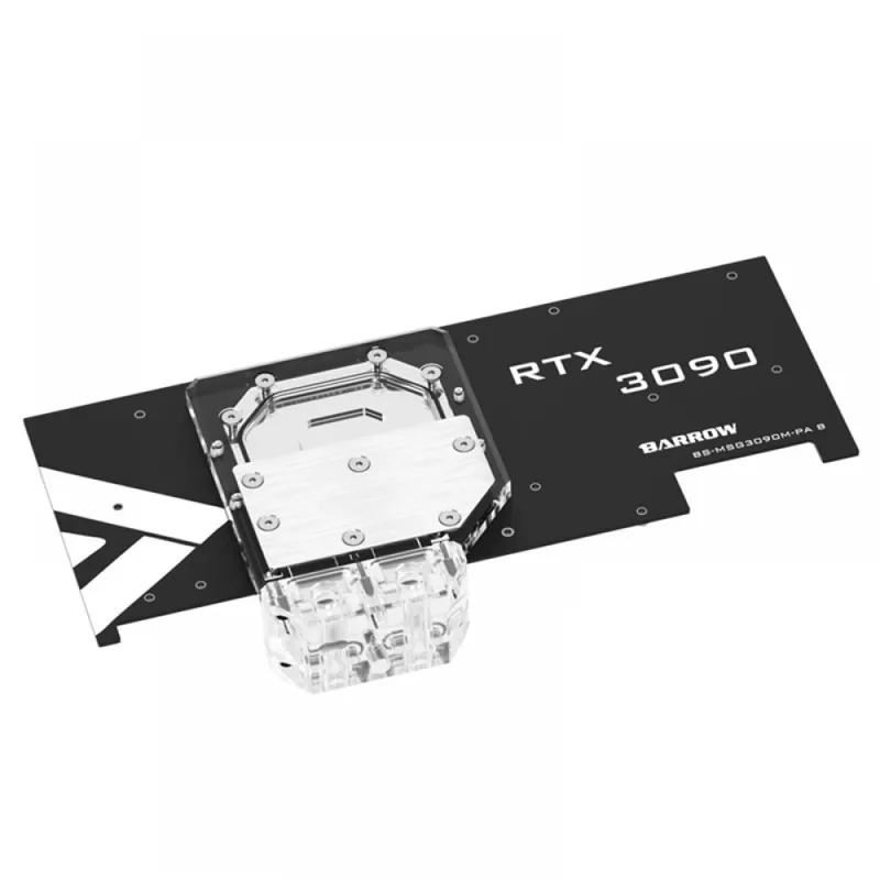 BARROW Activ VGA apă rece blocuri spate RTX 3080/90 Trio RGB - acril Reducere de preț