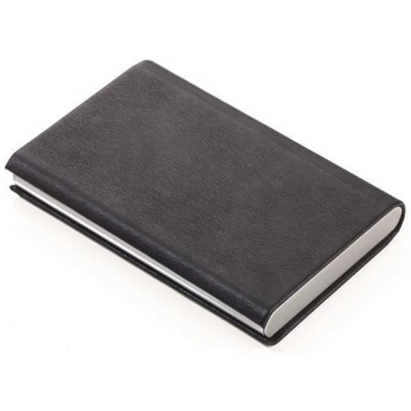 Cumpărături sigure TROIKA Bankkártyatartó imitație piele 10 buc RFID cu protecție negru