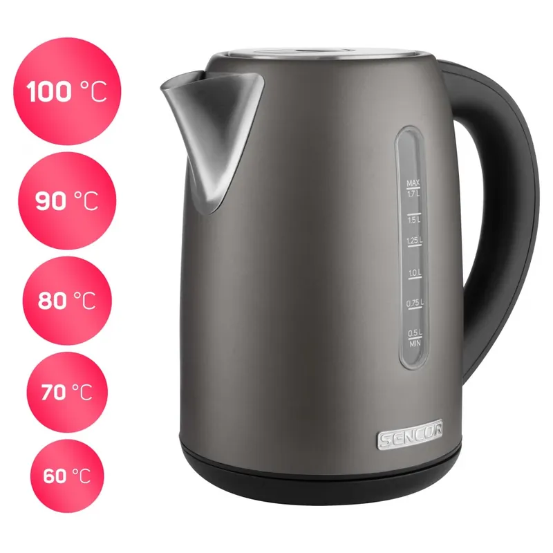 SENCOR SWK 7708BK Fierbător temperatură cu reglare 2150 W 1.7 l negru Disponibil imediat