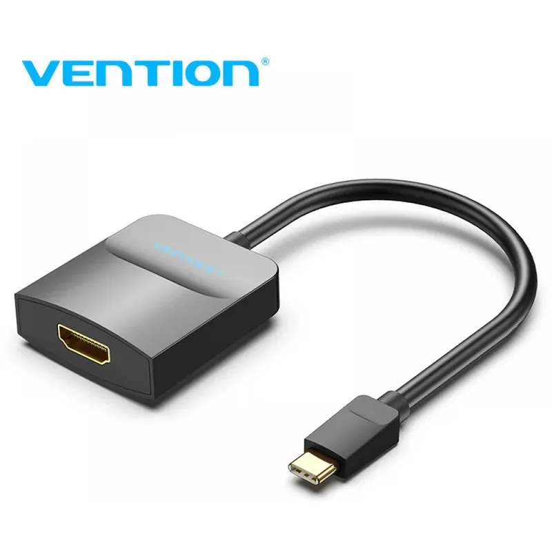VENTION USB 2.0 Type C HDMI Convertor Negru 15cm TDCBB Preferatul clienților