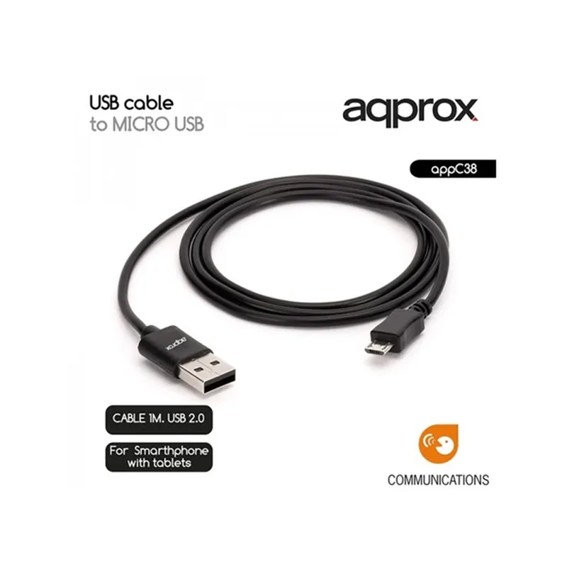 APPROX USB Micro USB Convertor Negru 1m APPC38 Ofertă