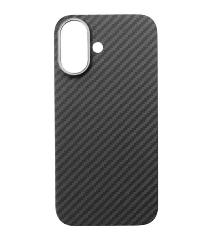Lichidare de stoc CELLECT Aramid carbon backplate iPhone 16 negru