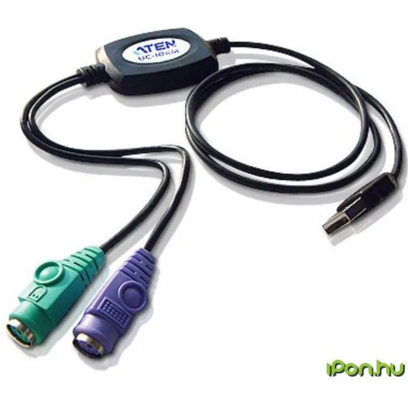 ATEN USB PS/2 Convertor Negru 90cm UC10KM-AT Reducere specială