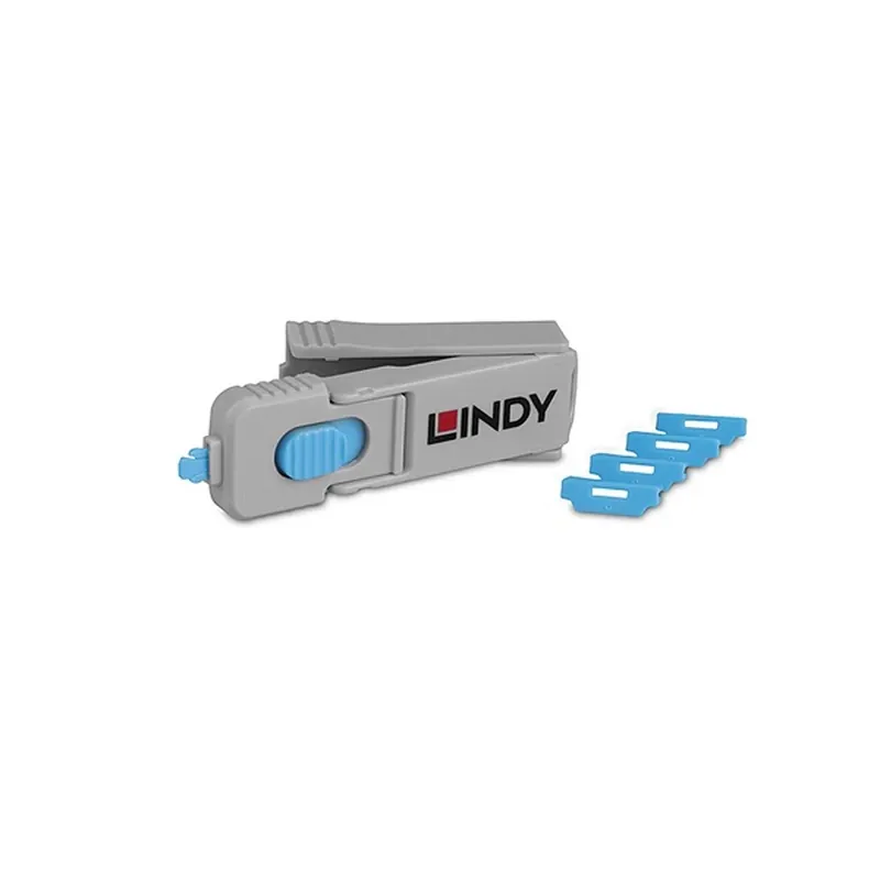 Ofertă LINDY HDMI Port blocarea cheie și 4 buc mufă albastru 40320