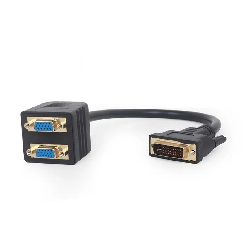 Bestseller GEMBIRD DVI-I VGA/D-Sub Convertor Negru 30cm A-DVI-2VGA-01