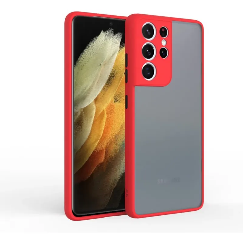 Mai ieftin CELLECT Plastic matt toc Samsung Galaxy A53 5G roșu-negru