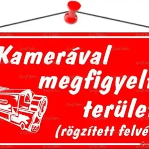 Információs tablet video supravegheată zonă 22.5x12.5cm roșu Doar azi