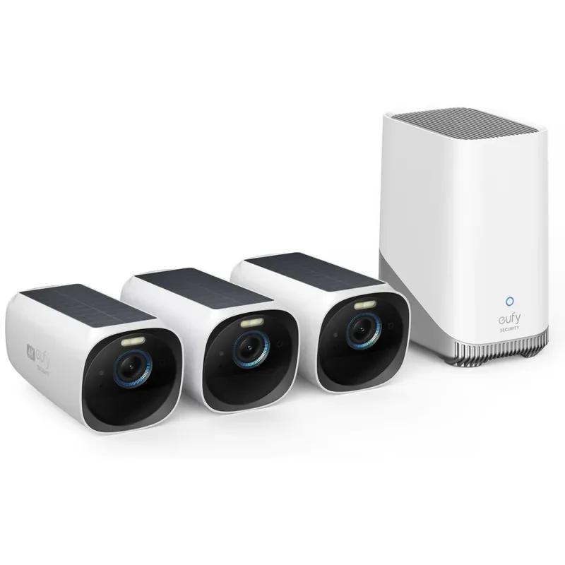 Mai ieftin EUFY S330 eufyCam (eufyCam 3) cameră sistem set de bază hub + 3 buc cameră