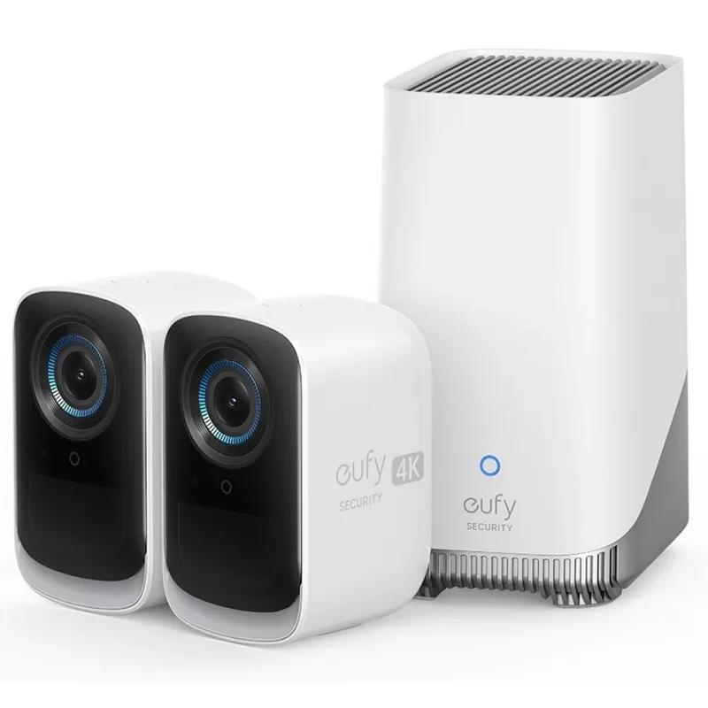Preț redus EUFY S300 eufyCam (eufyCam 3C) cameră sistem set de bază hub + 2 buc cameră