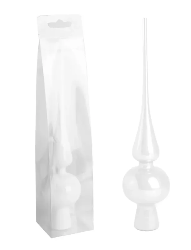 Promoție IRIS de crăciun bijuteria coroanei pvc în cutie lucioasă alb 26cm