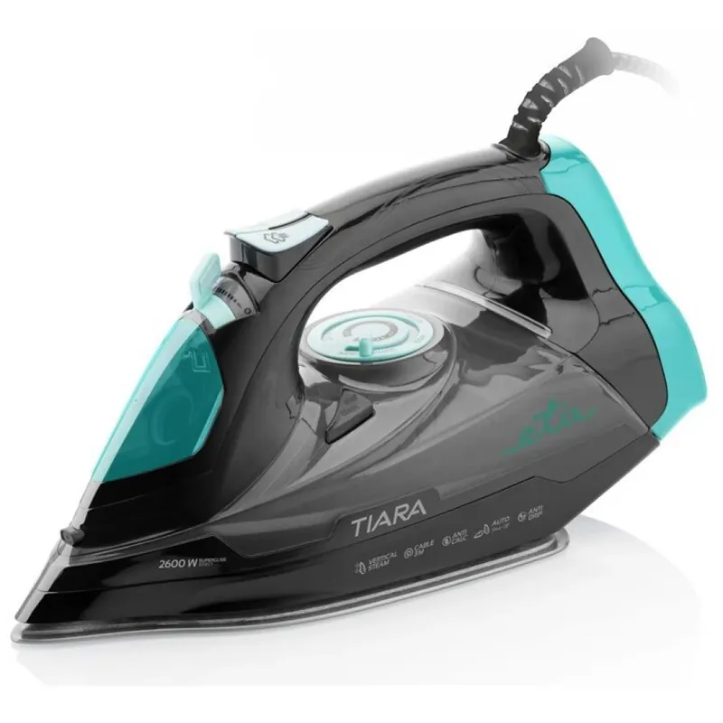 ETA 3269 90000 Tiara II Fier de călcat cu abur 2600 W 450 ml negru / albastru Reducere specială