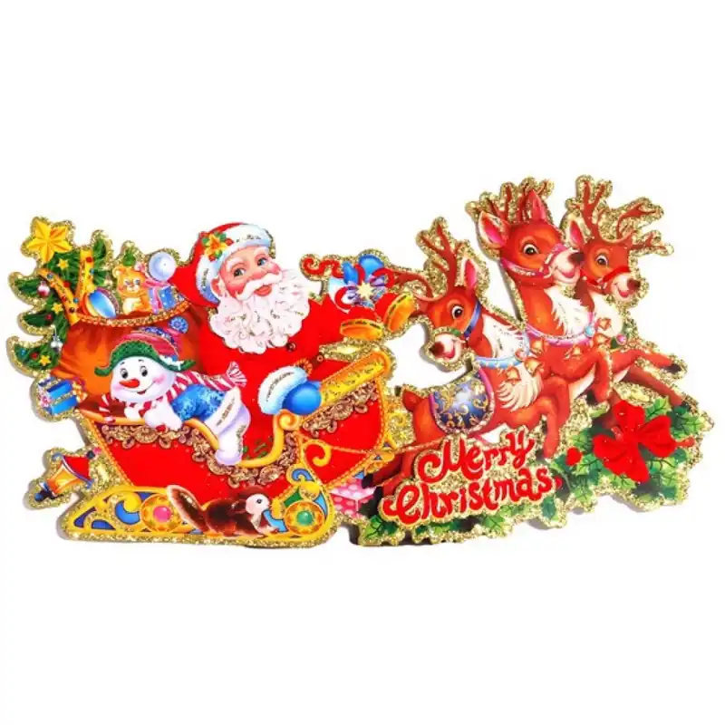 Cel mai bun preț IRIS 3D Merry Christmas etichetat / 32x17cm 2buc karton decorare