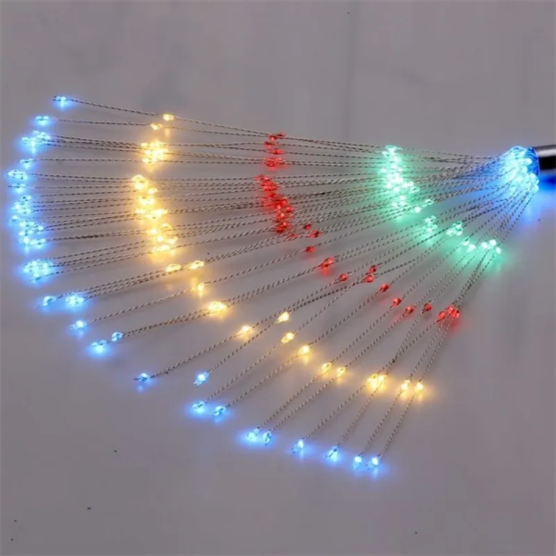 Mai ieftin IRIS Focuri de artificii stil fix cu lumină IPX3 standard / multi- színű/200buc LED / solar decorare ușoară