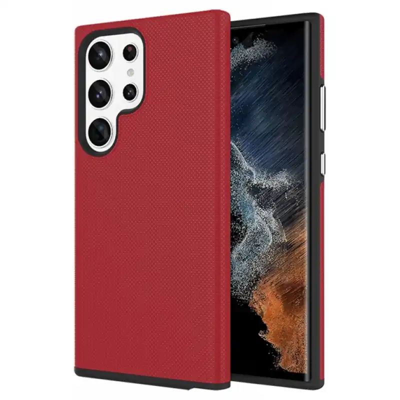 Ofertă CELLECT TPU+PC Rezistent la șocuri backplate Samsung Galaxy S23 Ultra roșu