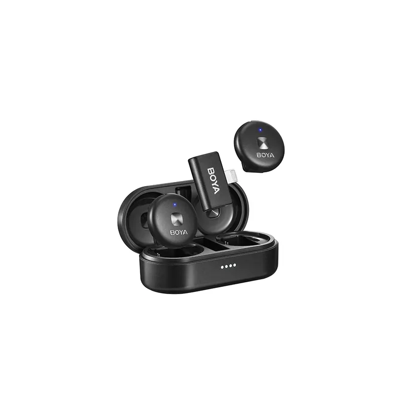 BOYA Omic-D 2.4GHz Ultrakompakt set (iOS 1+2 Töltődoboz) negru Doar azi