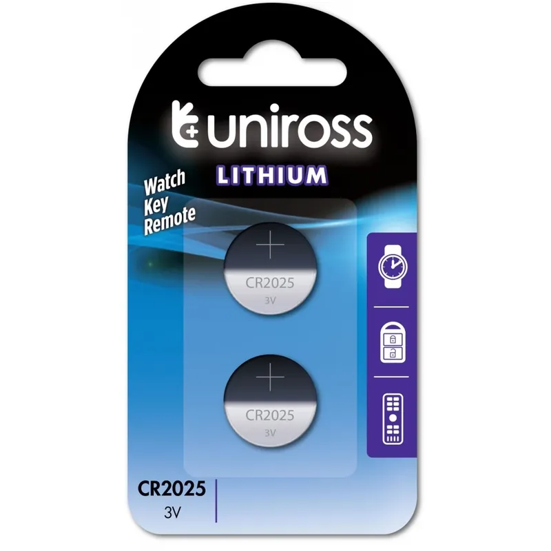 UNIROSS CR2025 3V lithium baterie buton (CR) 2buc Ofertă de sezon