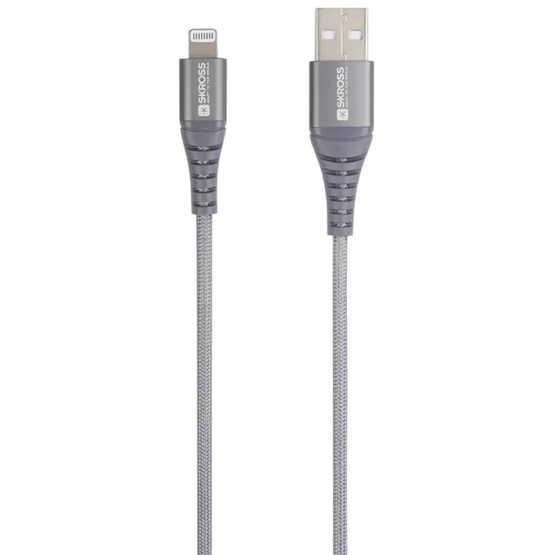 Cel mai bun preț SKROSS USB 2.0 Type C Lightning Încărcător/date Gri 2m USBC-TO-LIGHT-200-STEEL