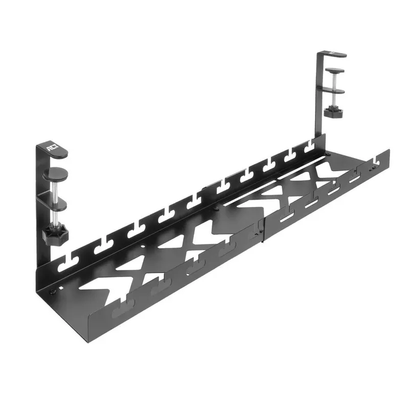 ACT CONNECTIVITY Masa de mai jos expandabil organizator cablu tavă clemă 43-72cm negru AC8379 Livrare expres