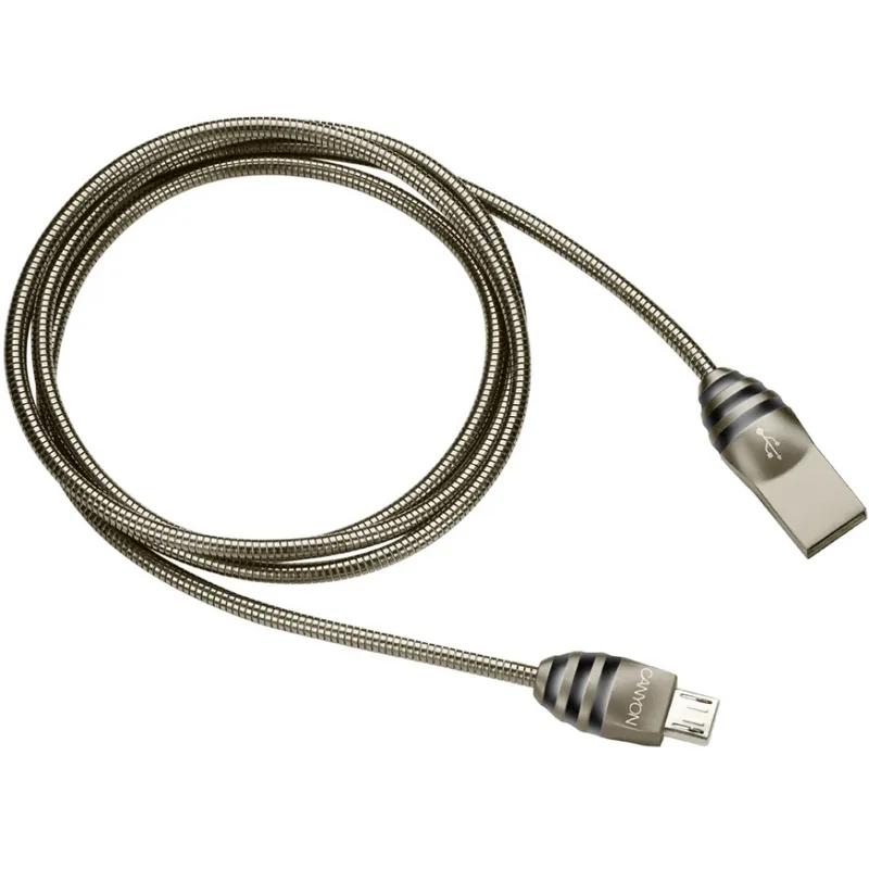 Cumpărături sigure CANYON USB Micro USB Convertor Gri 1m CNS-USBM5DG